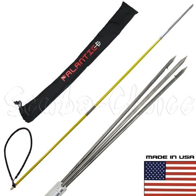 6' Ft Travel Spearfishing 2Piece Fiber Glass Pole Spear 3Prong Paralyzer Tip Bag