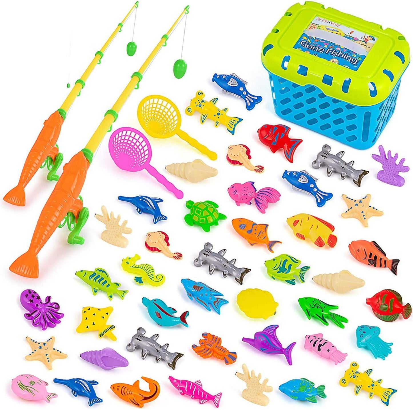 47-Piece Set: Magnetic Fishing Game
