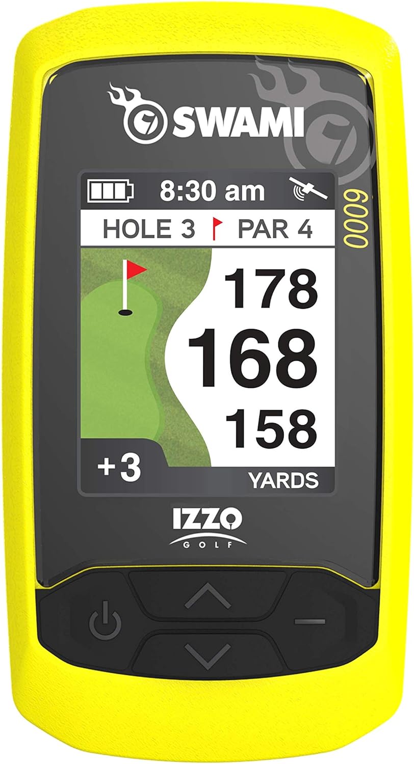 Izzo Swami 6000 Handheld Golf GPS Water-Resistant Color Display With 38,000 Course Maps & Scorekeeper