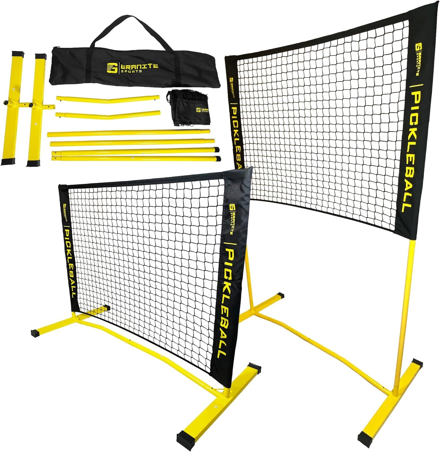 Mini Pickleball Net 4 ft. Pickleball Dink Training Rebounder Net, Fully Adjustable and Regulation Height, Quick Set Up Design, Lightweight and Durable, Weatherproof
