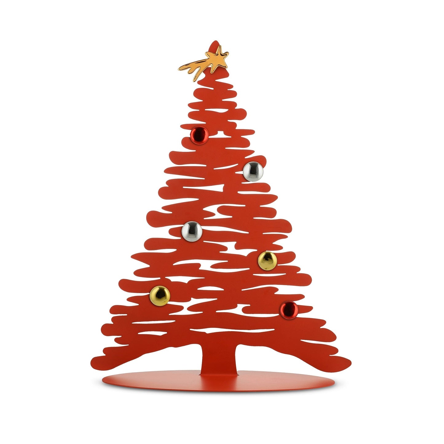Alessi Bark for Christmas magnetic decorative tree in red epoxy resin, large version.