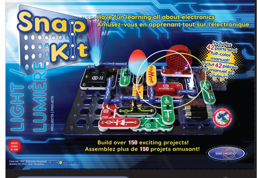 Snap Kits 150 Lights Electronics Discovery Kit, Ages 8+