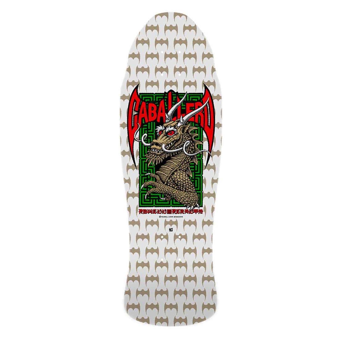 Powell Peralta Cab Street Dragon 9.625 Deck - White/Gold