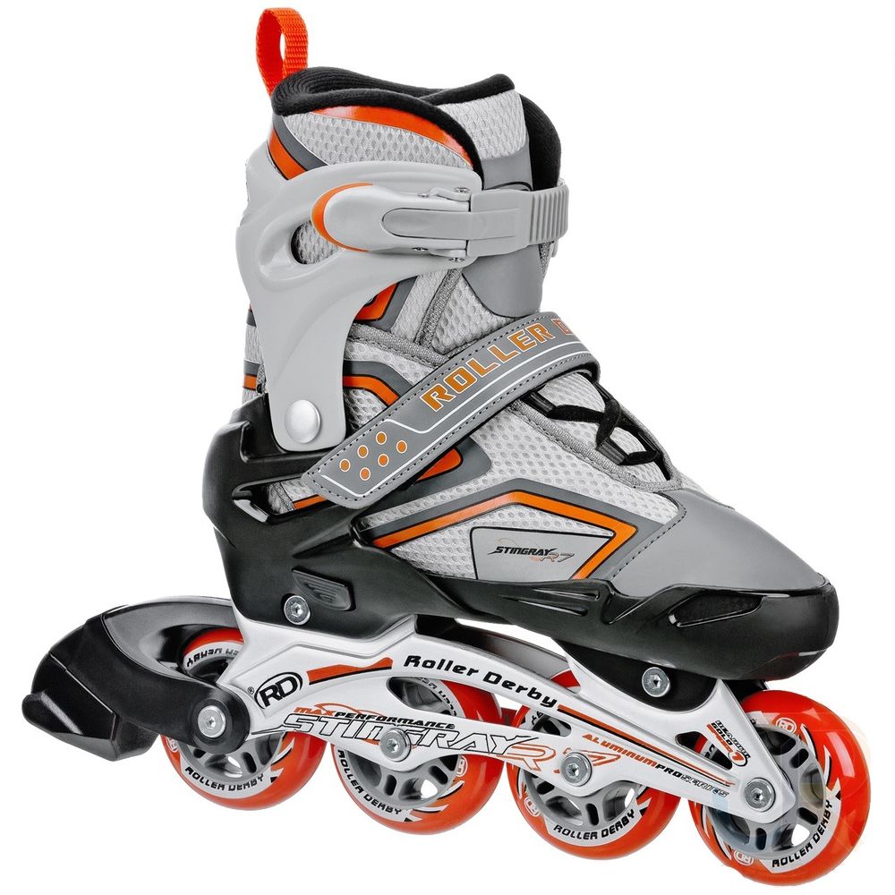 RDS Stingray R7 Grey/Orange Adjustable Inline Skate