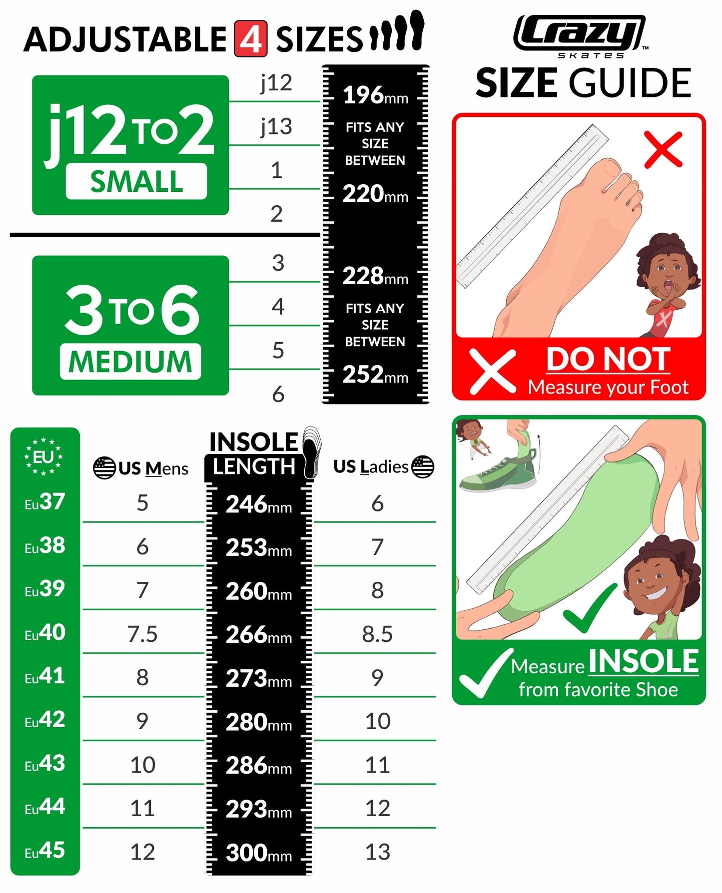 Crazy Retro Roller Skates White