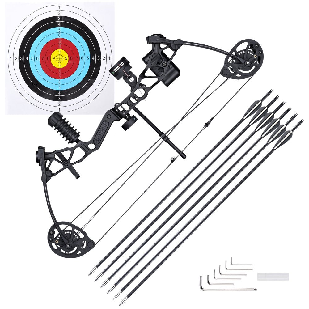 Yescom Youth Compound Bow Kit Draw Weight 16 to 28 Lbs Archery Outdoor Hunting for Teenagers Young Archers or Beginners