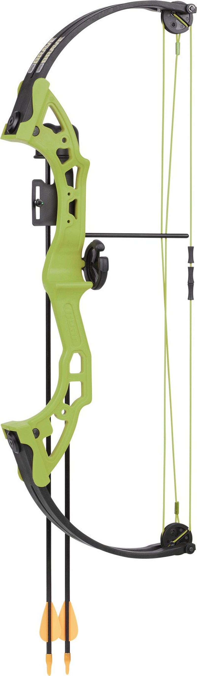 Bear Archery Brave Youth Bow Includes Whisker Biscuit, Arrows, Armguard, and Arrow Quiver Recommended for Ages 8 and up –&Nbsp;Green