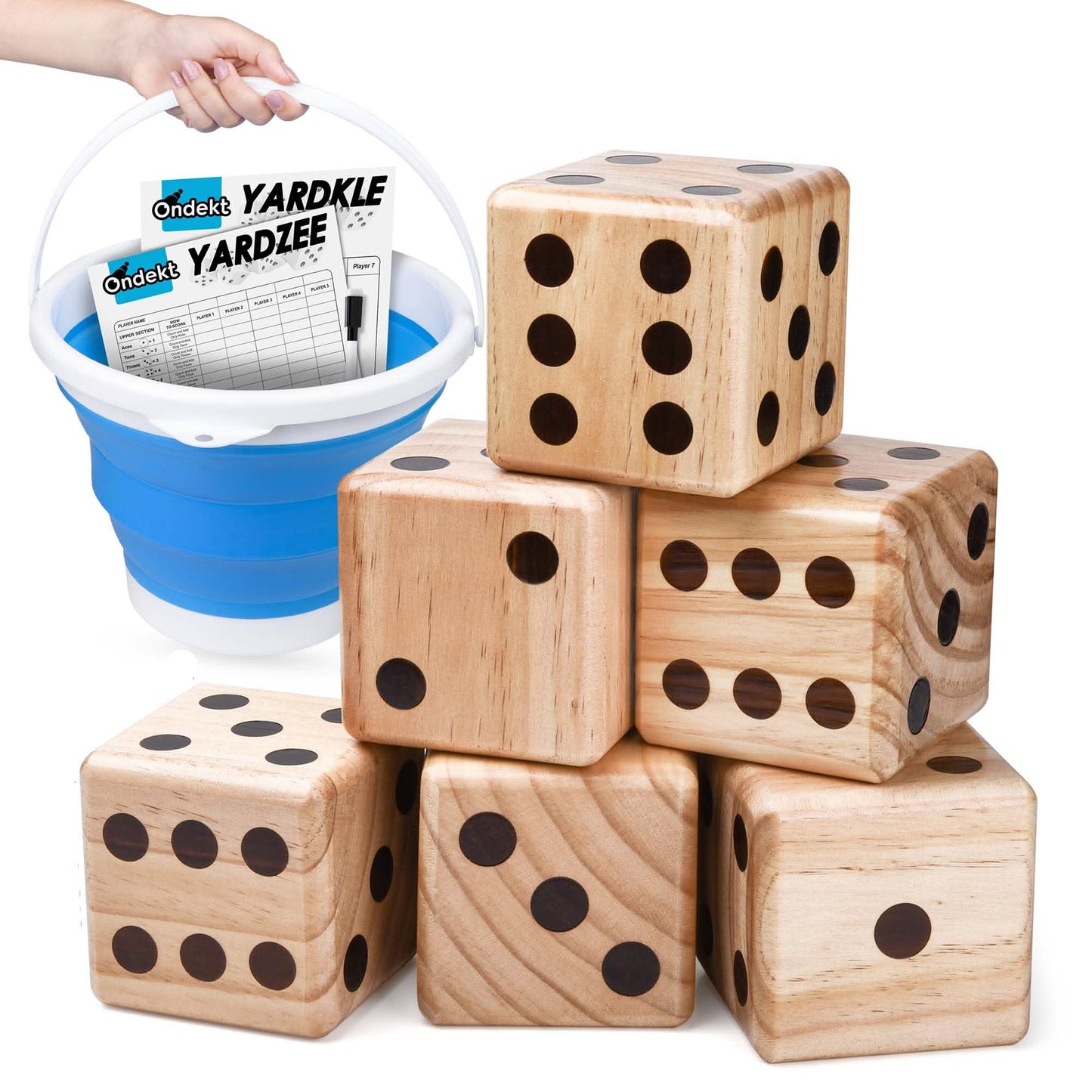 Giant Wooden Yard Dice