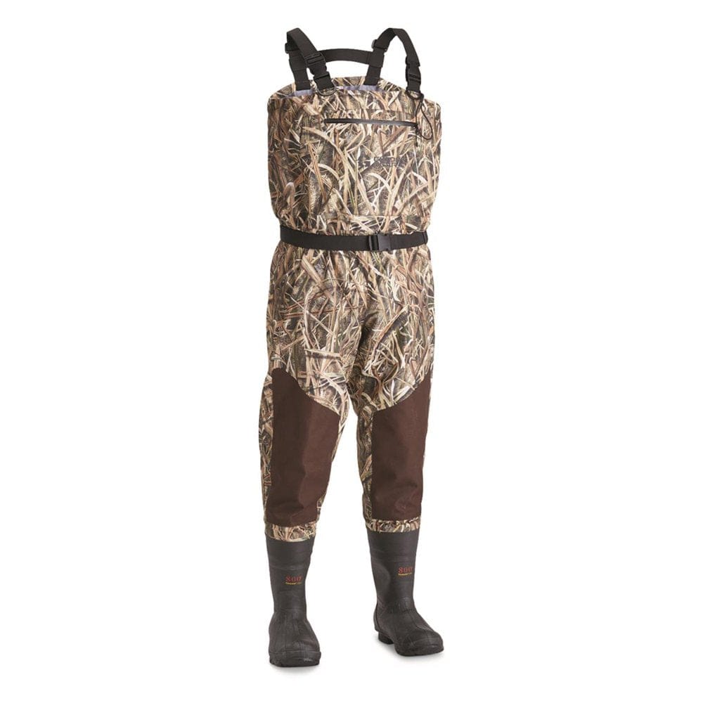 Guide Gear Men'S Camo Insulated Bootfoot Chest Waders with Boots for Fishing and Hunting, 800 Gram