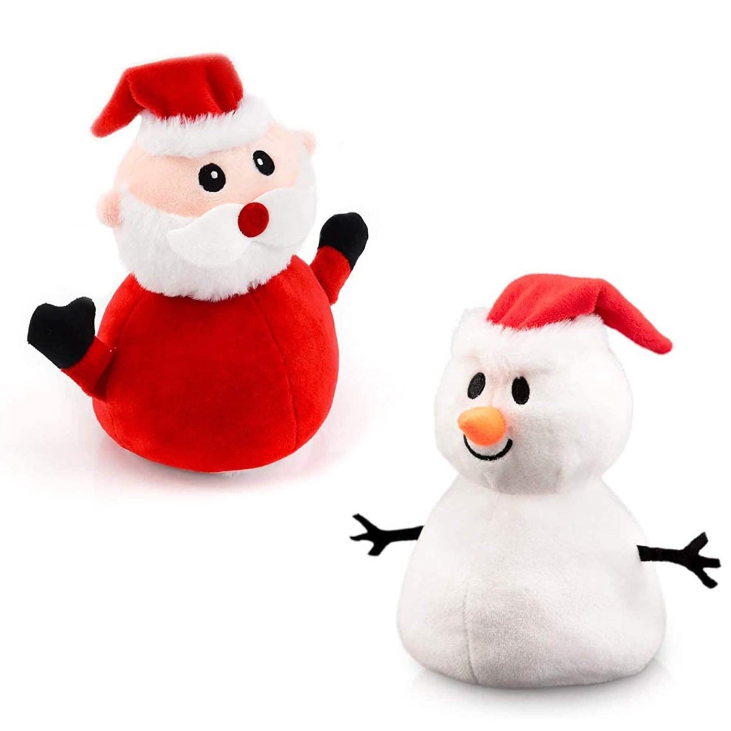 Santa Claus Plush Snowman Toy Double-Sided Christmas Santa Child Gift