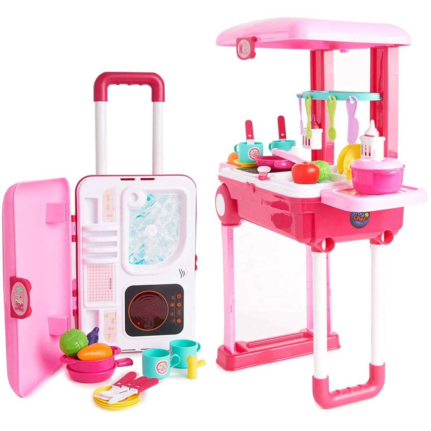 Toy Chef 2-in-1 Travel Suitcase Kitchen Set for Children