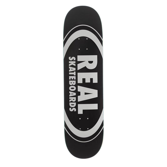 Real Skateboard Deck Classic Oval Black 8.25"