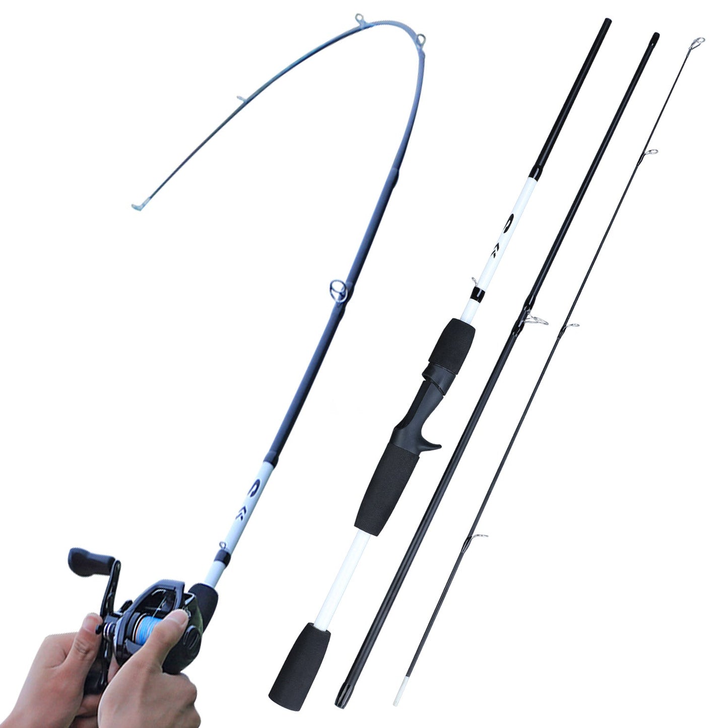 Sougayilang  Sections Carbon Fiber Spinning Casting Fishing - Blue Force Sports