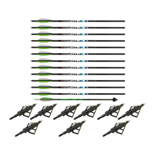 Killer Instinct Crossbows 12-Pack Hypr Lite 20-Inch Crossbow Bolts Bundle