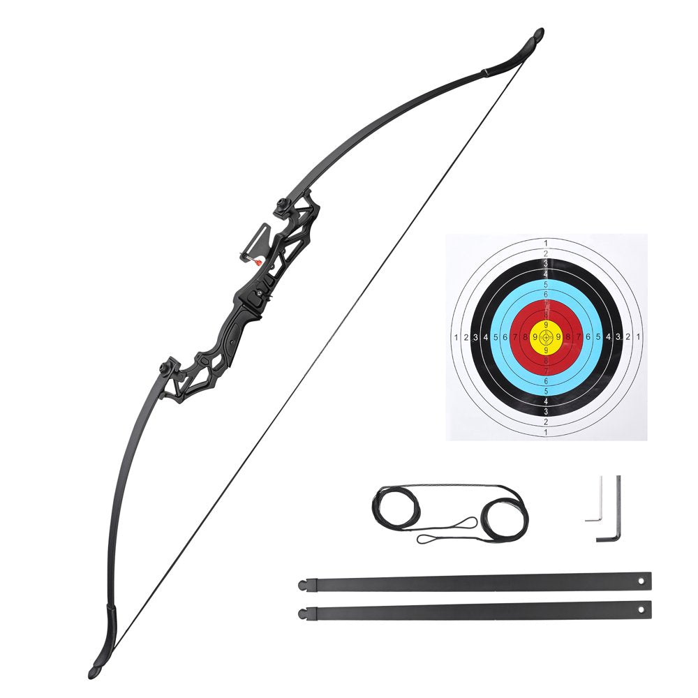 Yescom 54" 28Lbs Recurve Bow Archery Traditional Takedown Right Left Hand Hunting Game Practice Target Shooting