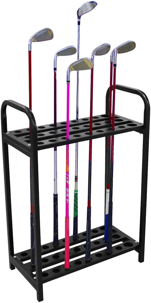 Golf Club Organizer 27 Hole, Golf Club Display Putter Rack Holder Golf Accessories for Men, Metal Golf Clubs Shelf Storage Stand Course Practice Supplies