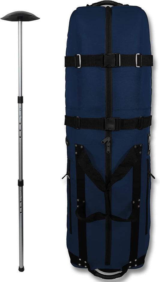 CaddyDaddy First Class Premium Soft-Sided Travel Cover with EVA Dense Foam Padding on Top, Wheels & Lockable YKK Zippers-Case for Transporting Clubs on Airlines–2 Year Travel Bag Replacement Coverage.