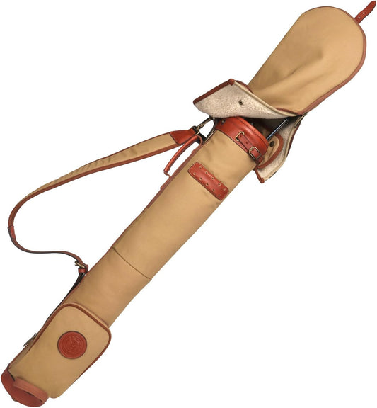 Tourbon Waterproof Canvas Golf Club Travel Bag Case - Khaki