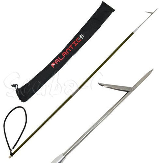 CARBON FIBER 5' Travel Spearfishing 2-Piece Pole Spear Single Tip Flopper & Bag