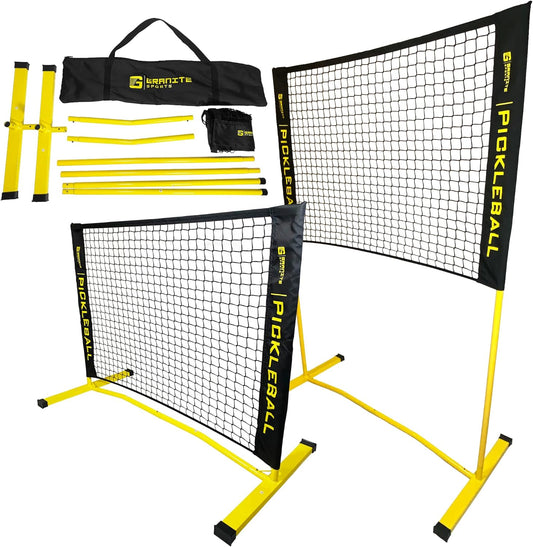 Mini Pickleball Net 4 ft. Pickleball Dink Training Rebounder Net, Fully Adjustable and Regulation Height, Quick Set Up Design, Lightweight and Durable, Weatherproof