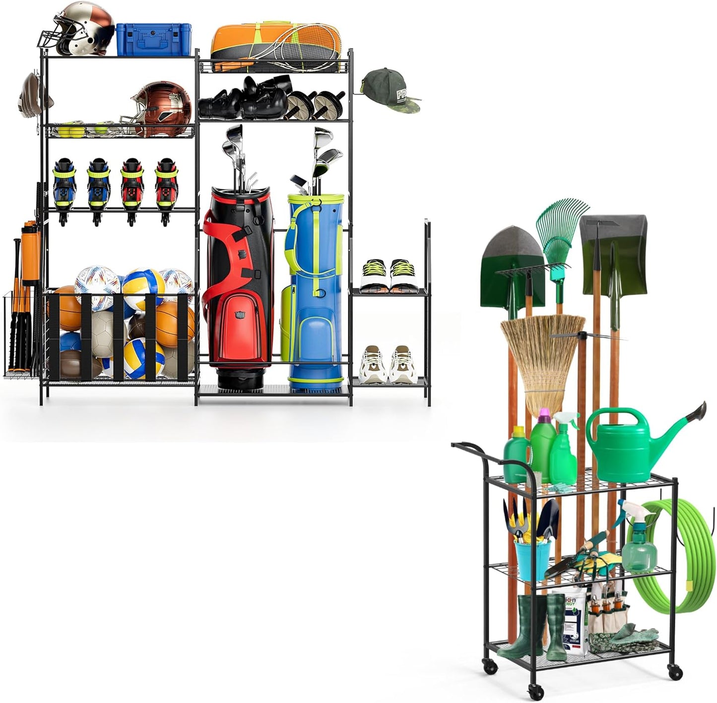 Uboway Golf Bag Organizer and Garden Tool Organizer Bundle