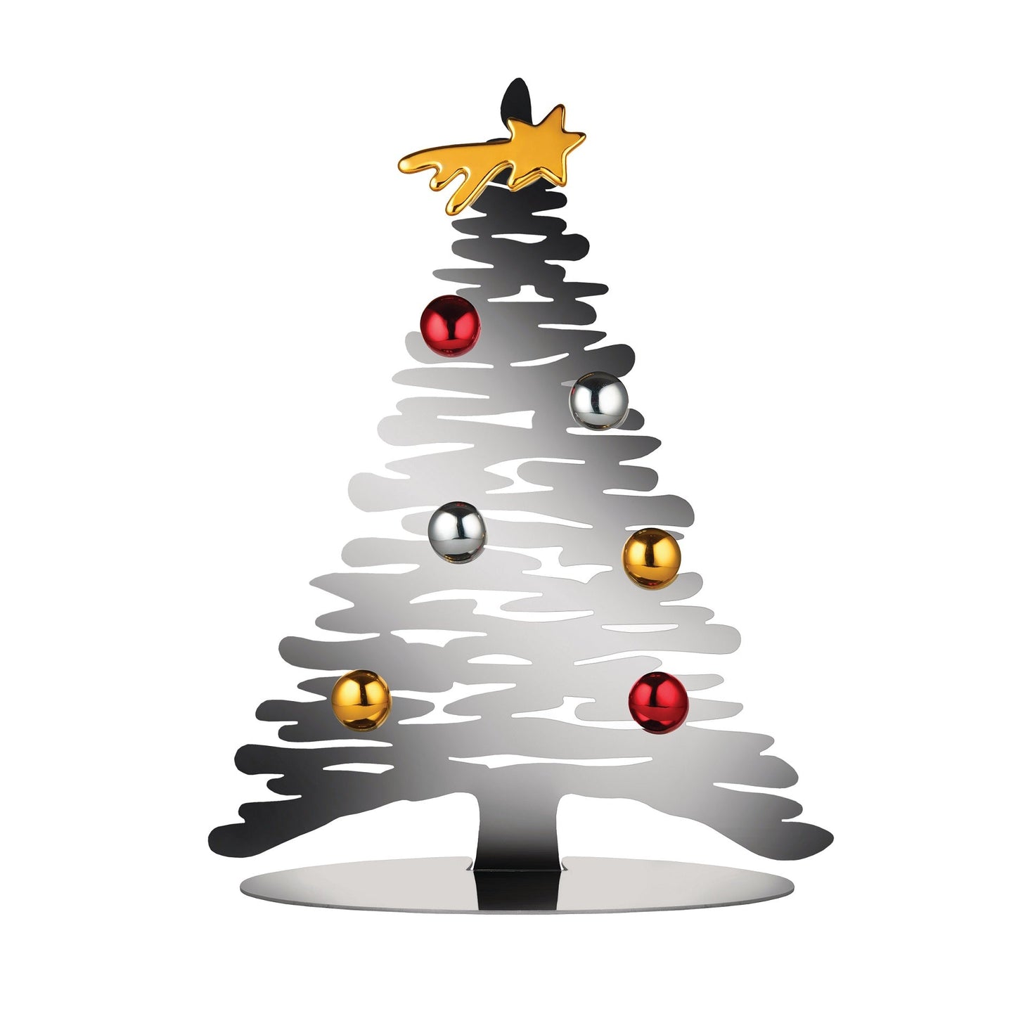 Alessi Bark for Christmas magnetic tree in polished stainless steel, small verson.