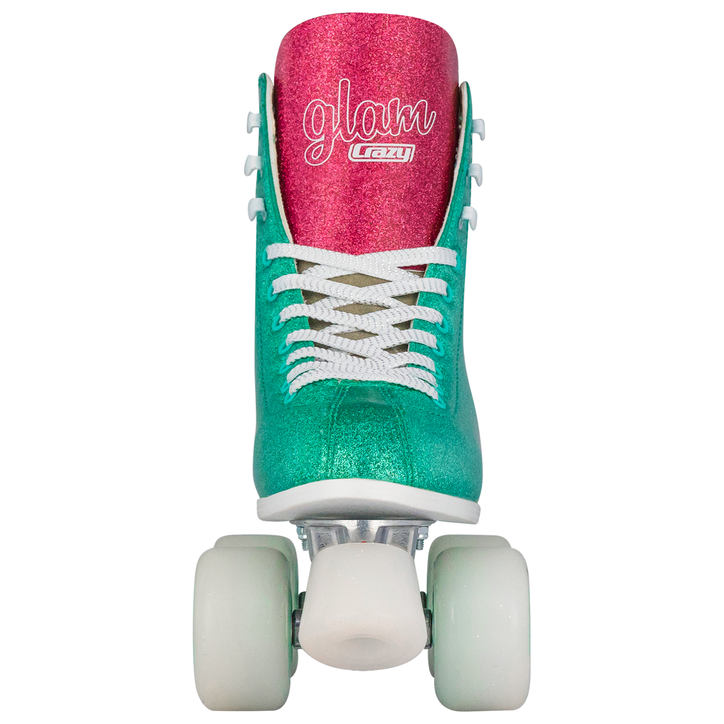 Crazy Glam Roller Skates Teal/Pink