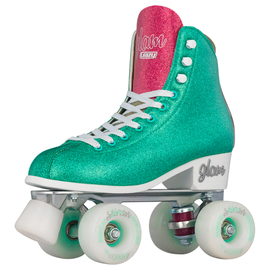 Crazy Glam Roller Skates Teal/Pink