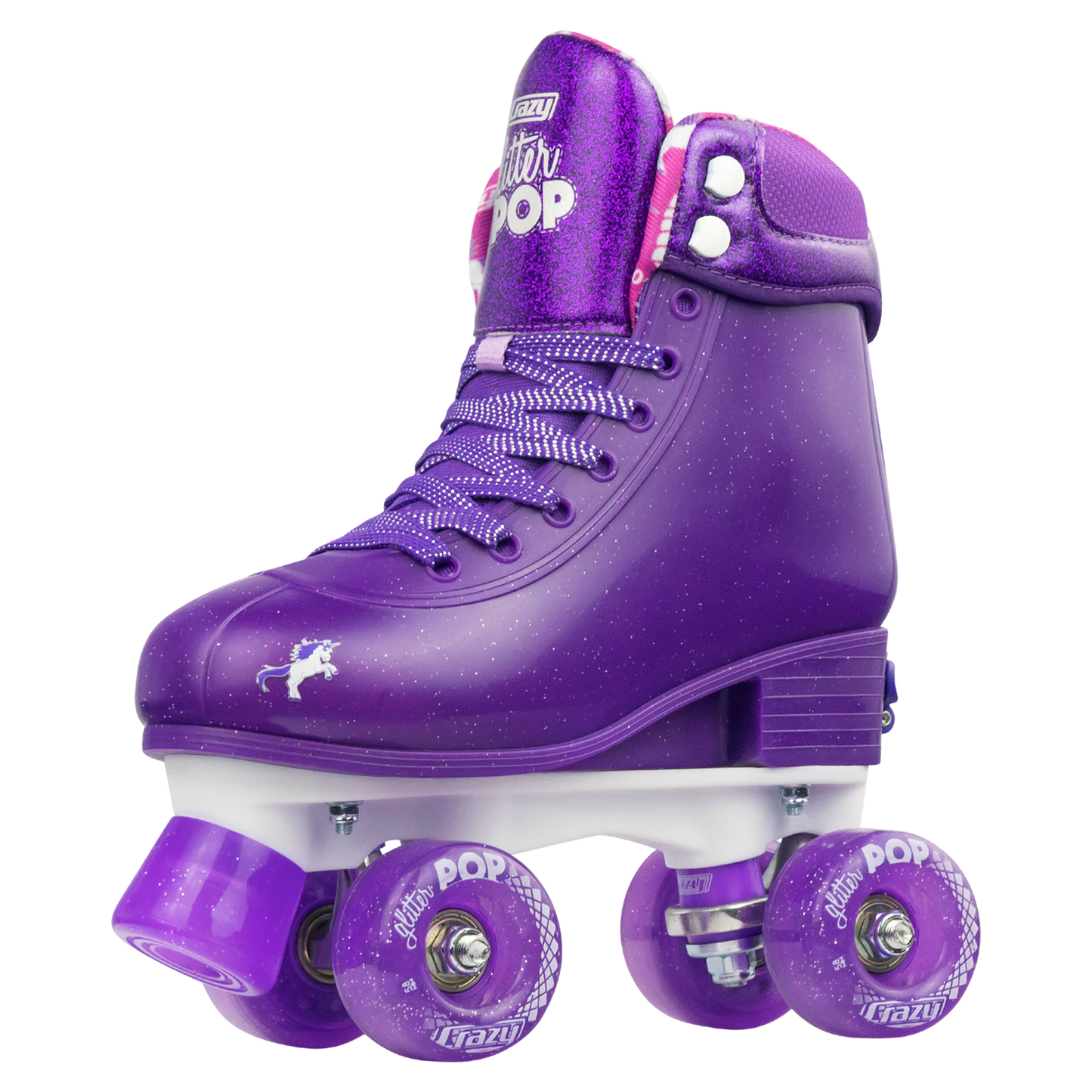 Crazy Glitter Pop Roller Skates Purple