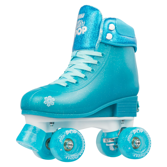Crazy Glitter Pop Roller Skates Teal