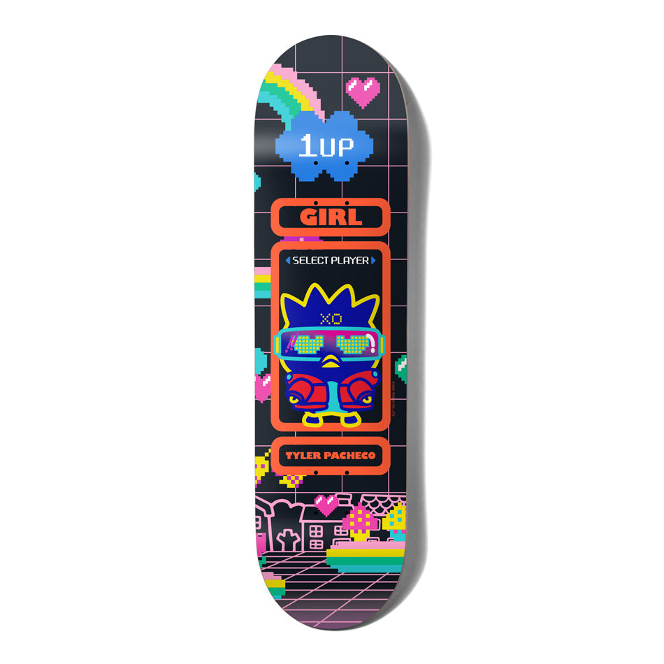 Girl X Sanrio Kawaii Arcade Skateboard Deck Tyler Pacheco 8.375"