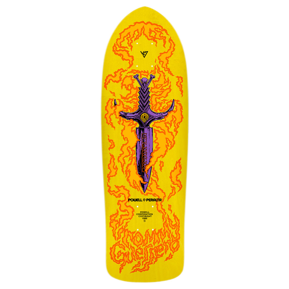 Powell Peralta Bones Brigade Guerrero 15th Series Deck - Yellow