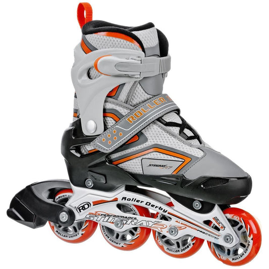 RDS Stingray R7 Grey/Orange Adjustable Inline Skate