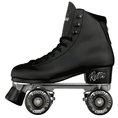 Crazy Retro Roller Skates Black