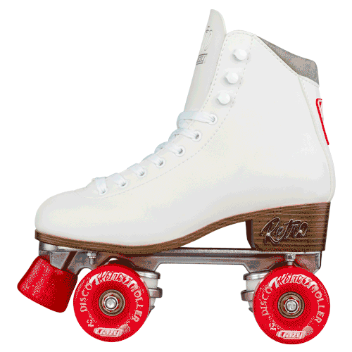 Crazy Retro Roller Skates White