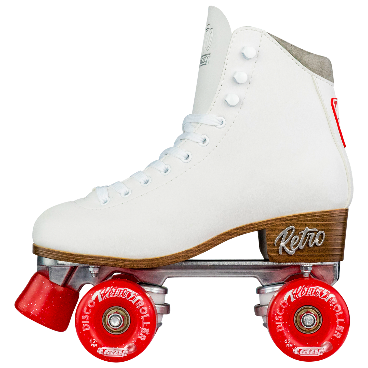 Crazy Retro Roller Skates White