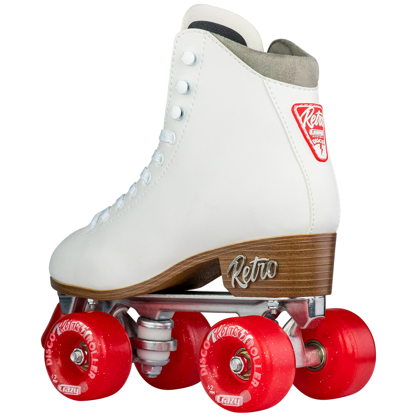 Crazy Retro Roller Skates White