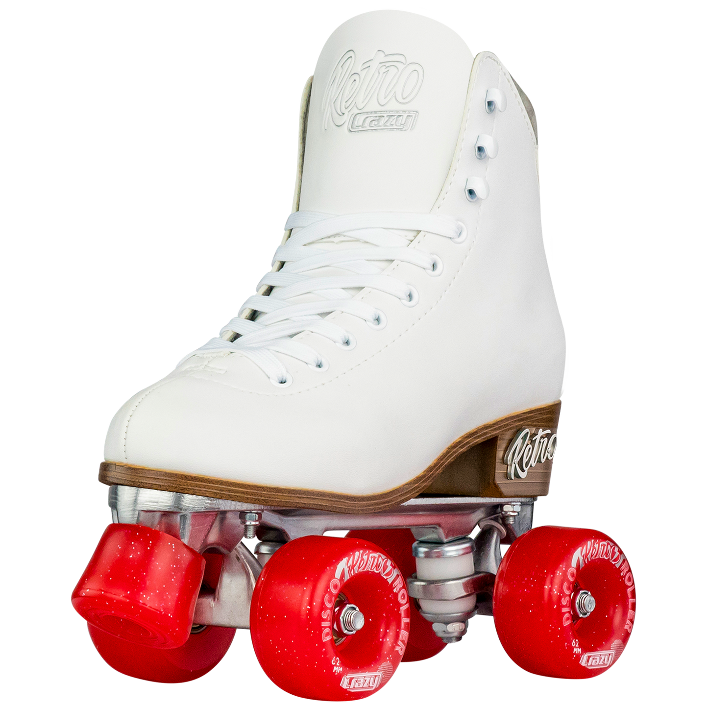 Crazy Retro Roller Skates White