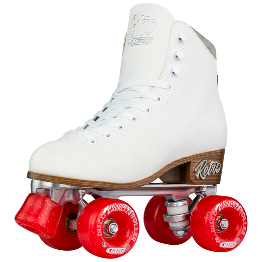 Crazy Retro Roller Skates White
