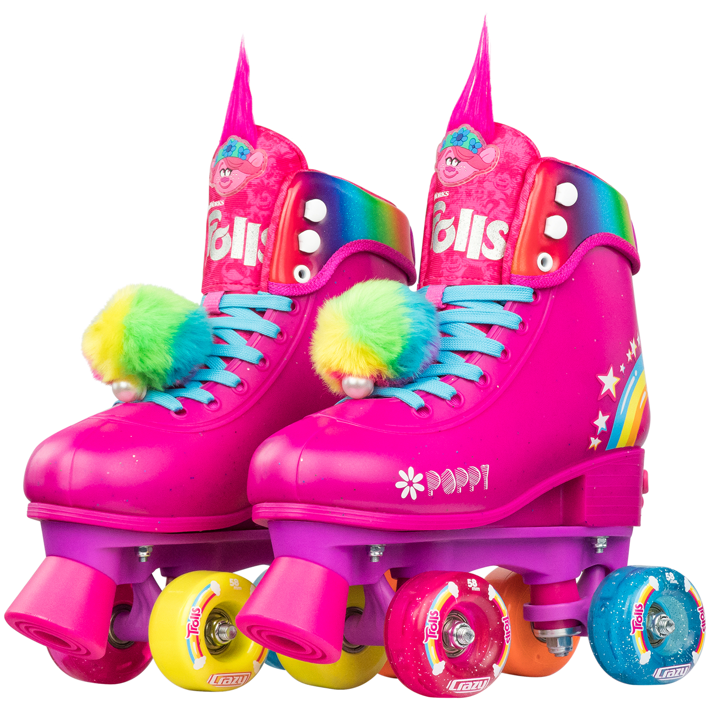 Crazy Adjustable Roller Skates Trolls Poppy