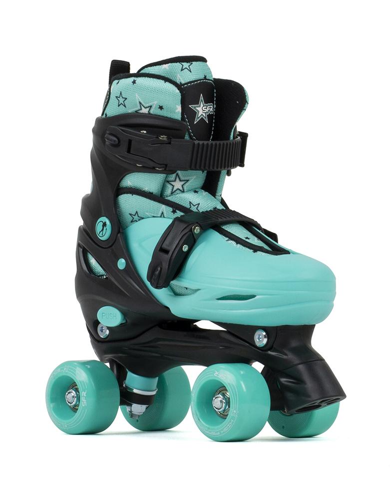 SFR Nebula Kids Adjustable Roller Skates - Black Green