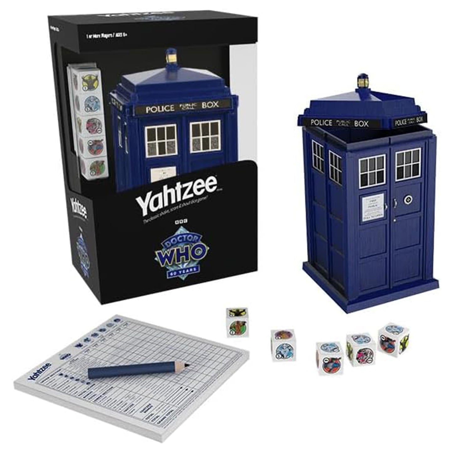 Doctor Who Tardis 60th Anniversary Yahtzee Dice Game