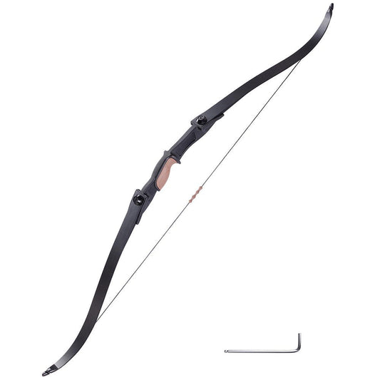 Yescom 54" 28Lbs Recurve Bow Archery Traditional Takedown Right Left Hand Hunting Game Practice Target Shooting