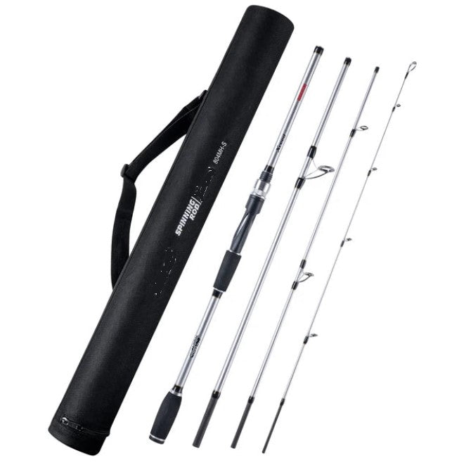 Carbon Fiber Spinning Baitcasting Lure Rod silver