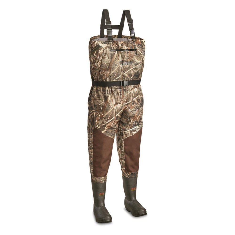 Guide Gear Men'S Camo Insulated Bootfoot Chest Waders with Boots for Fishing and Hunting, 800 Gram