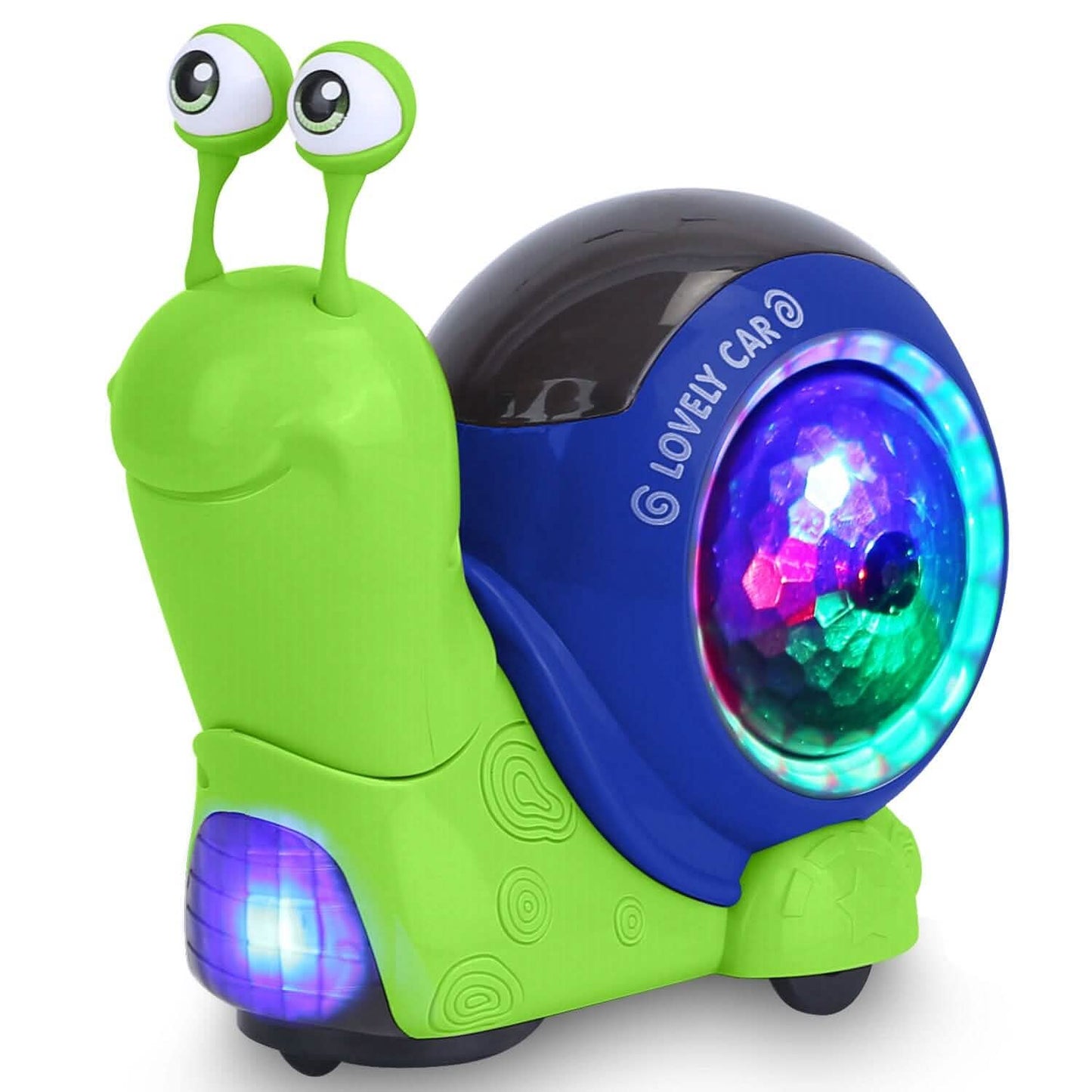 Infant Interaction Toy Automatic Obstacle Avoidance with Music Toys & Games Snail Green - DailySale