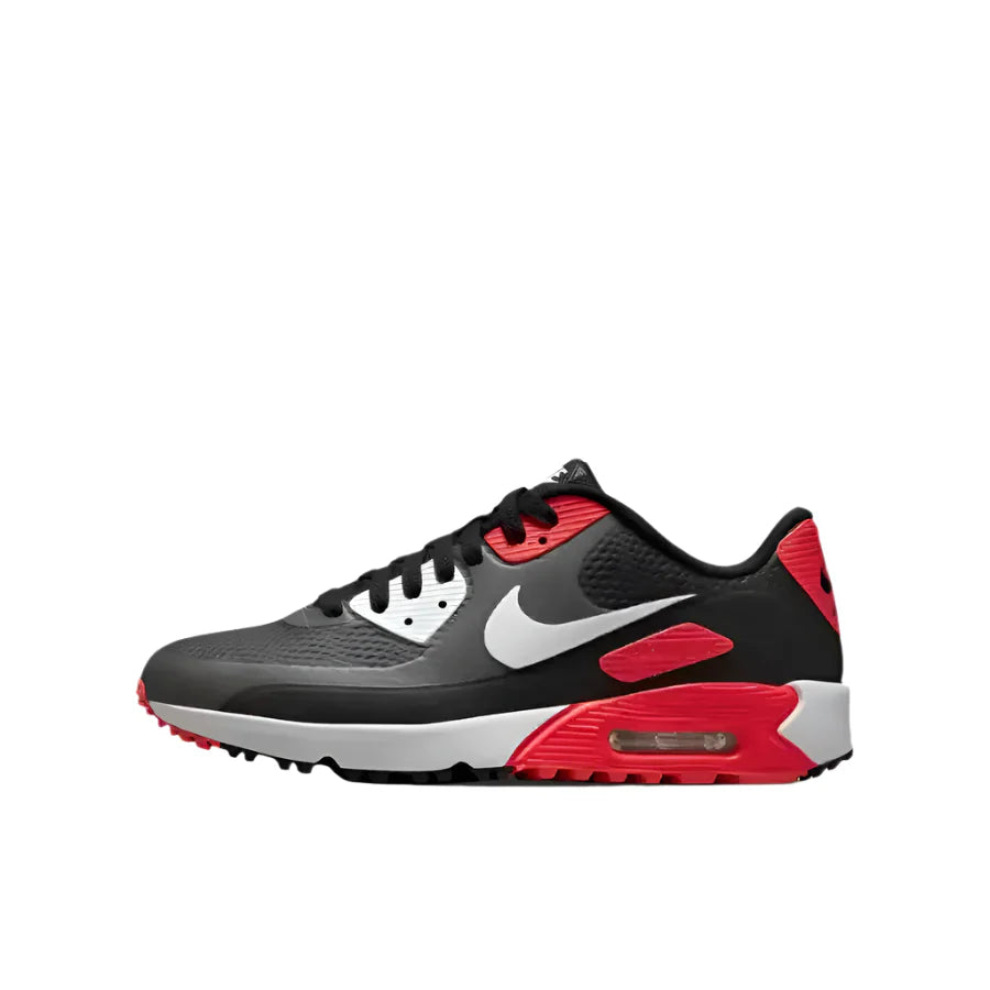 Nike Air Max 90 G Spikeless Golf Shoe - Grey/Red