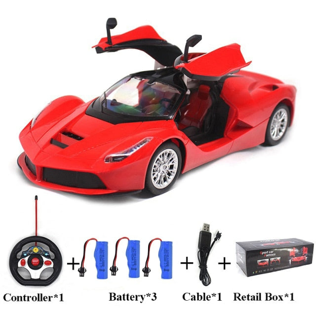 Large Size 1:14 Electric RC Car Remote Control Cars Machines On Radio Control Vehicle Toys For Boys Door Can Open 6066