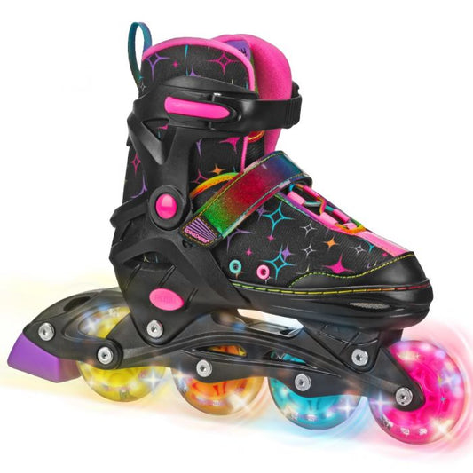 RDS Stryde Light Up Adjustable Inline Skates Black