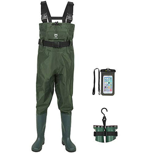 TIDEWE Bootfoot Chest Wader 2-Ply Nylon/Pvc Waterproof Fishing & Hunting Wade...